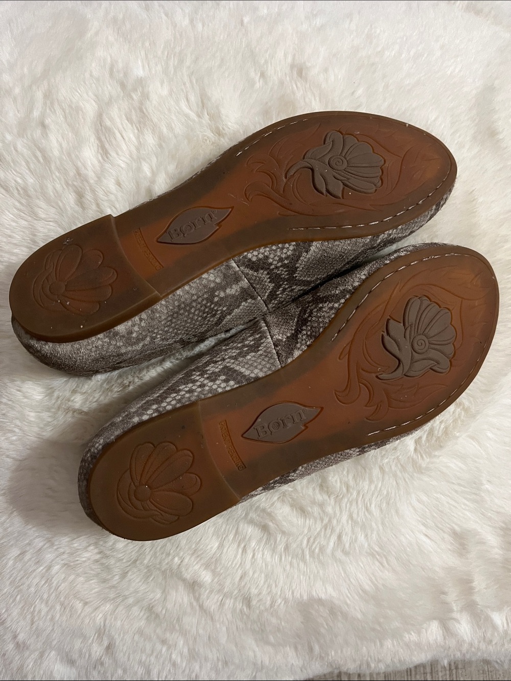 Born Taupe Leather Ballet Flats - Picture 7 of 12
